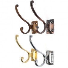 Retro Zinc Alloy Mount Hooks Towel Clothes Hat Coat Hanger for Door Wall