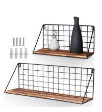 2PCS Multi  purpose Display Shelve Durable Easy to Hang Metal Hanging Shelves for Bathroom Office Kitchen