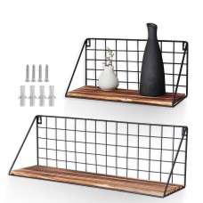 2PCS Multi  purpose Display Shelve Durable Easy to Hang Metal Hanging Shelves for Bathroom Office Kitchen