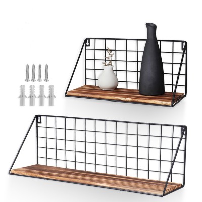 2PCS Multi  purpose Display Shelve Durable Easy to Hang Metal Hanging Shelves for Bathroom Office Kitchen