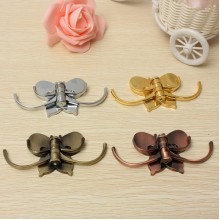 Alloy Butterfly Double Peg Door Wall Bathroom Hanger Hook