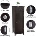 kingSo Wooden Bathroom Floor Cabinet Free Standing Storage Cabinet with DoorTall Bathroom Cabinet Storage and Organizer