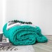 Handmade Thick Wool Knitted Blanket Sofa Chenille Stick Knitted Blanket  Size  80 x 100 CM  Green