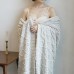 Home Soft Decoration Chenille Knitted Leisure Blanket Sofa Air Conditioning Blanket Car Blanket  Dimensions  130x180cm  Grey Apricot