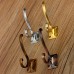 Retro Zinc Alloy Mount Hooks Towel Clothes Hat Coat Hanger for Door Wall