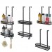 1 2 Tier Bathroom Hanging Storage Rack Shower Caddy Shelf Holder Stainless Steel